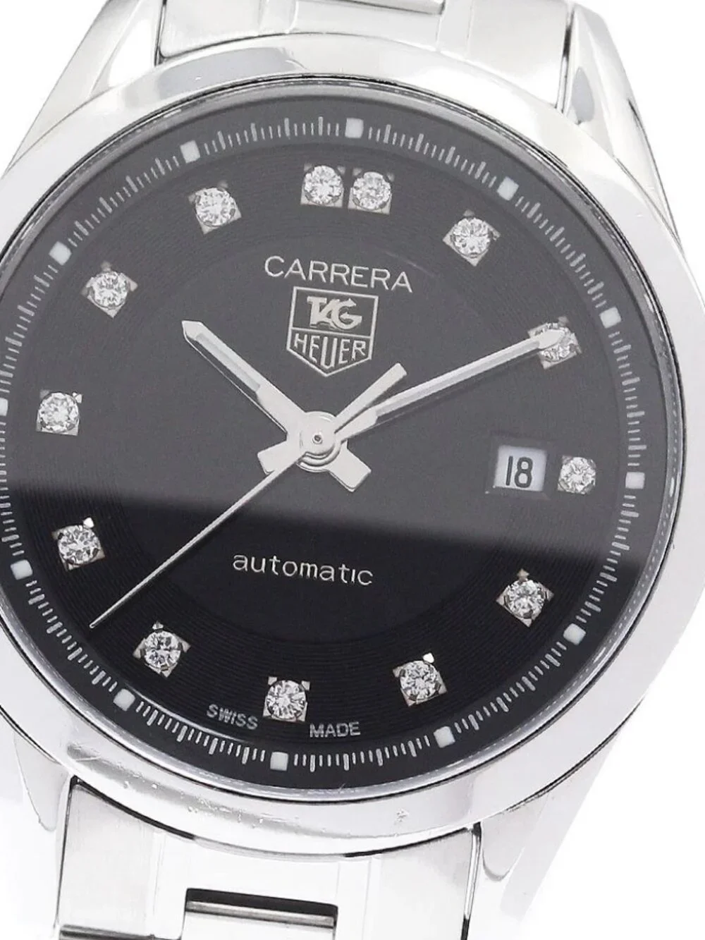 TAG HEUER Carrera WV2410 13P diamond Date Automatic Ladies Watch_953659